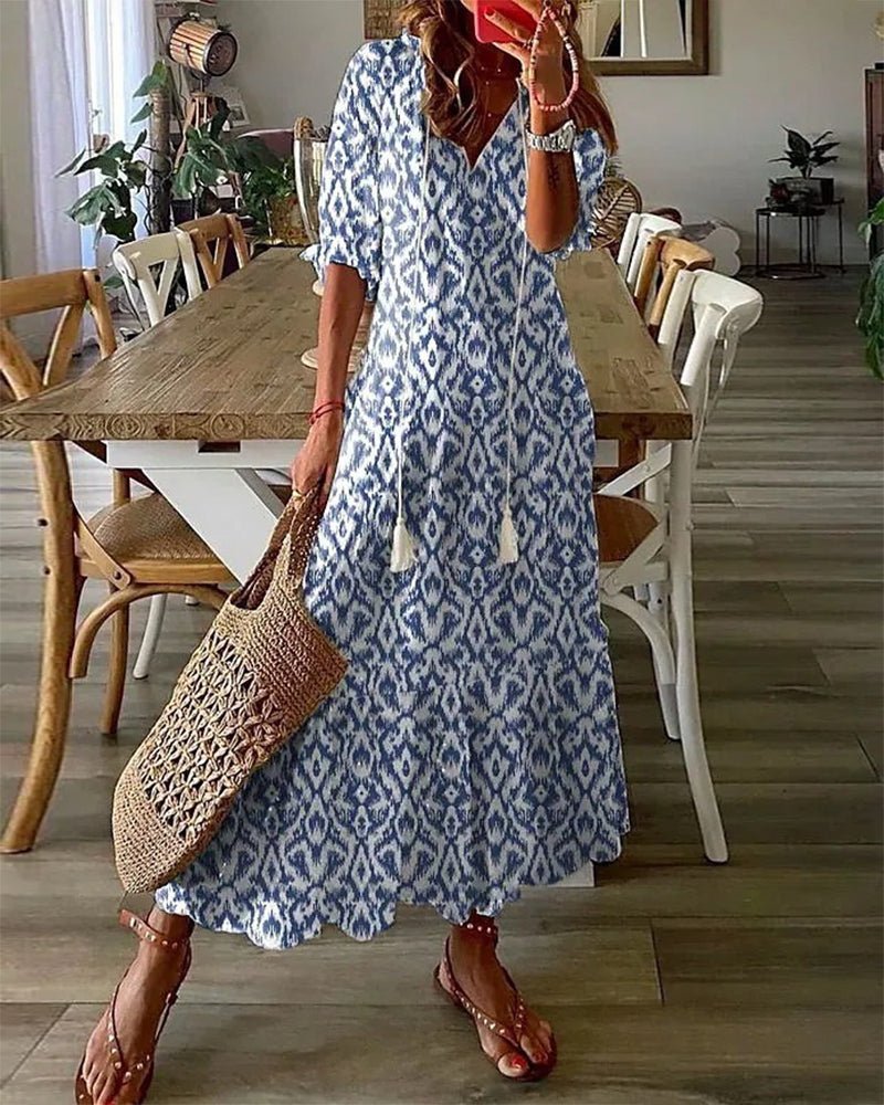 VIDAL BORDEAUX | ROBE MIDI BOHO POUR FEMMES