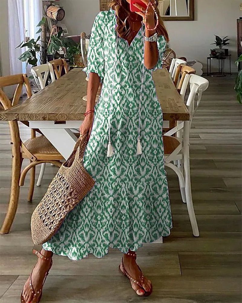 VIDAL BORDEAUX | ROBE MIDI BOHO POUR FEMMES