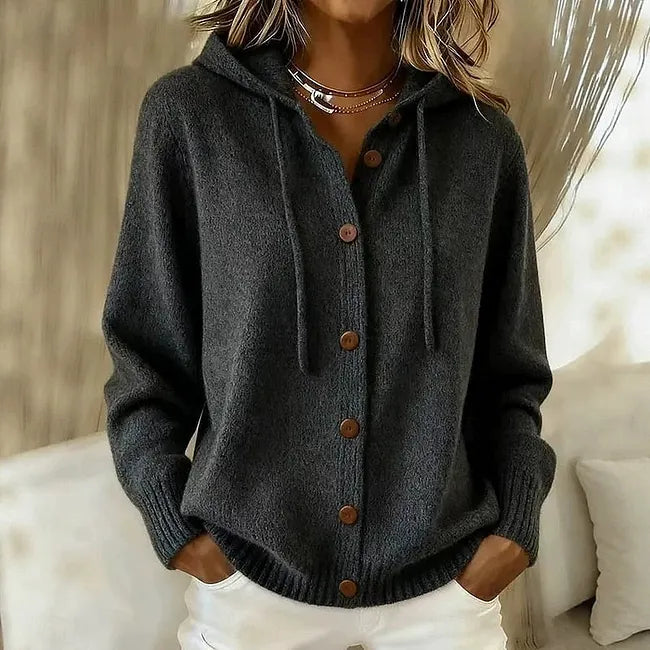 Cardigan à Boutons à Capuche Goldie™