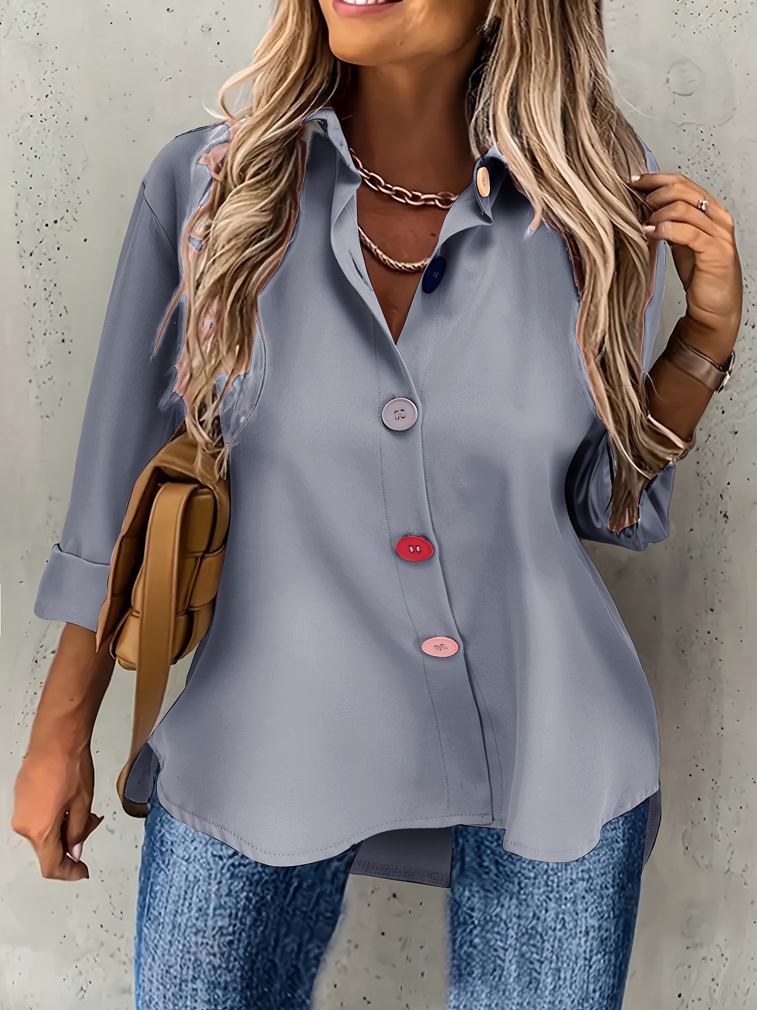 VIDAL BORDEAUX | CHIC BLOUSE À BOUTONS POUR FEMMES