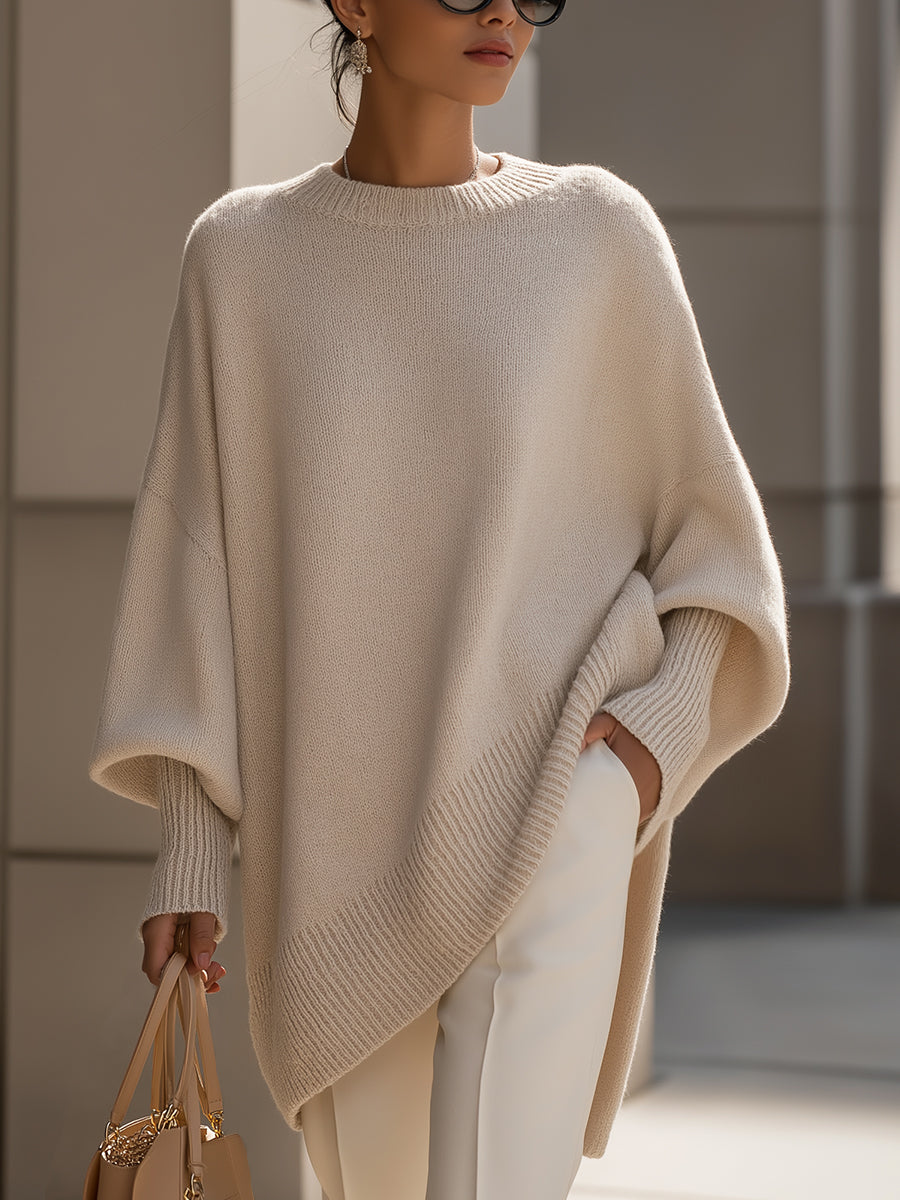 VIDAL BORDEAUX | PULL SURDIMENSIONNÉ CÔTELÉ POUR FEMMES