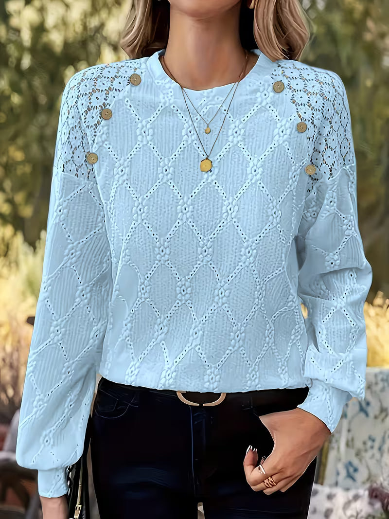 VIDAL BORDEAUX | BLOUSE TISSÉE COL ROND POUR FEMMES