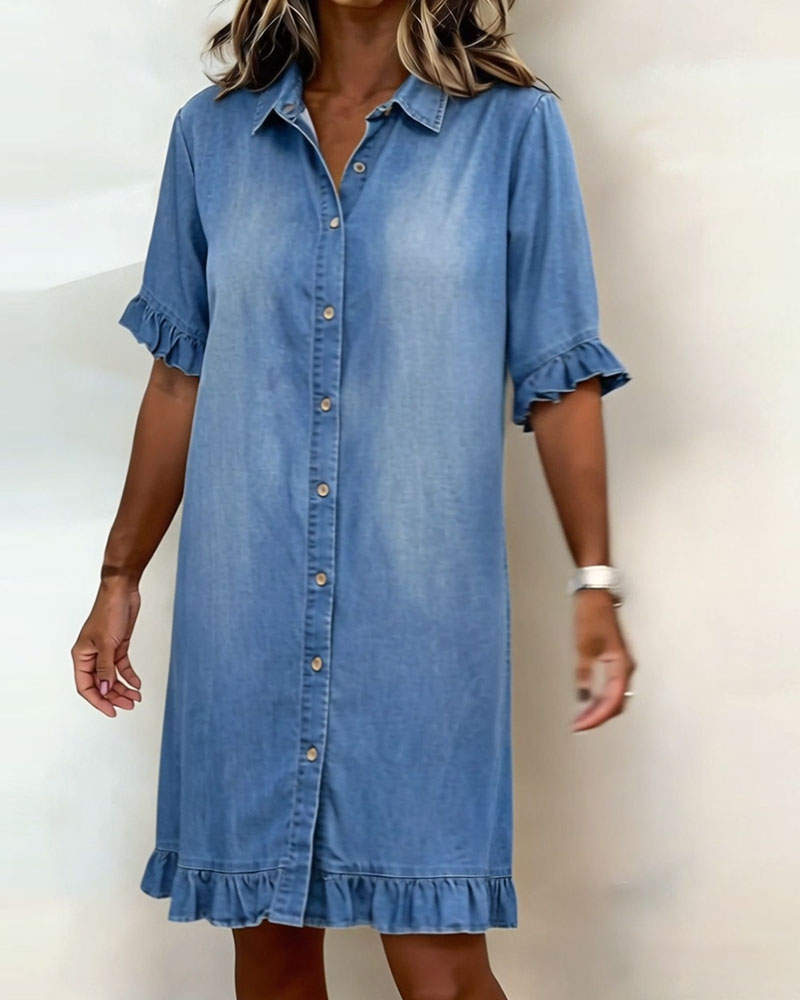 MOREAU LYON | ROBE MIDI EN DENIM MODERNE POUR FEMME