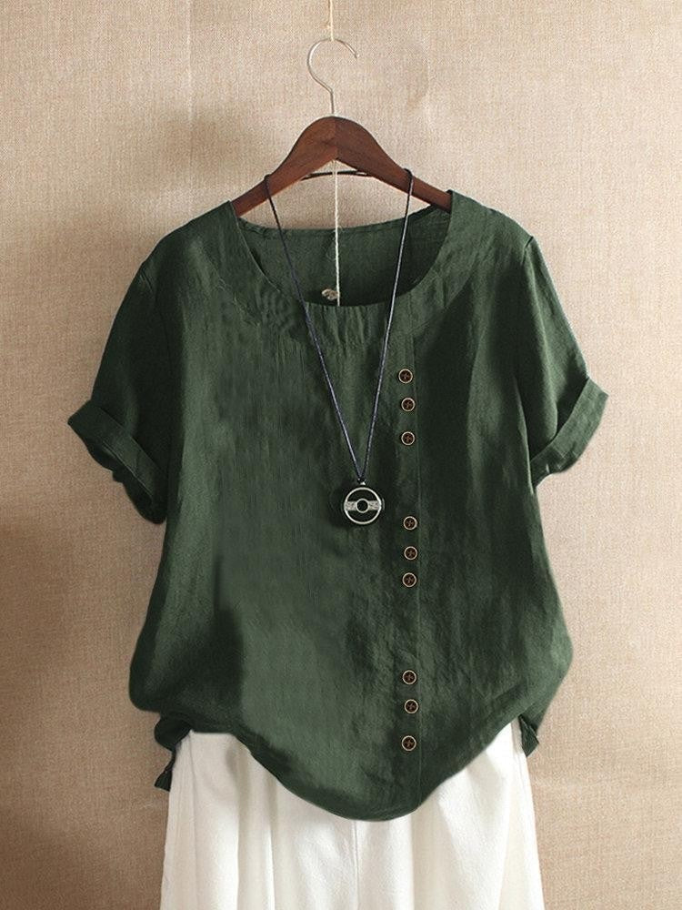 VIDAL BORDEAUX | BLOUSE EN COTON À BOUTONS POUR FEMMES