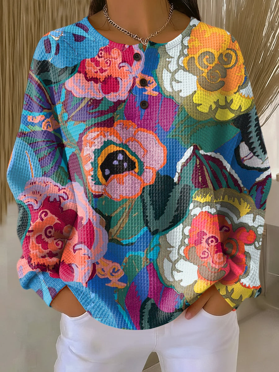 Ines | Pull Floral Artistique