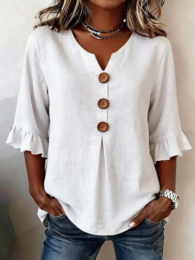 VIDAL BORDEAUX | BLOUSE À VOLANTS ROMANTIQUE POUR FEMMES