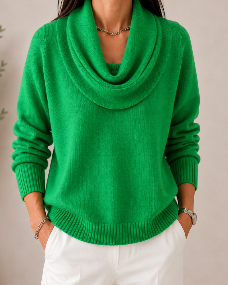 Caralina™ | Pull Tricoté Élégant à Col Bénitier