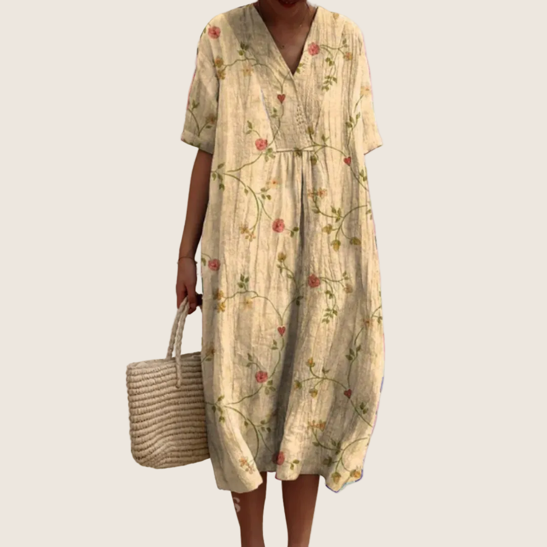 VIDAL BORDEAUX | ROBE D'ÉTÉ FLORALE POUR FEMMES
