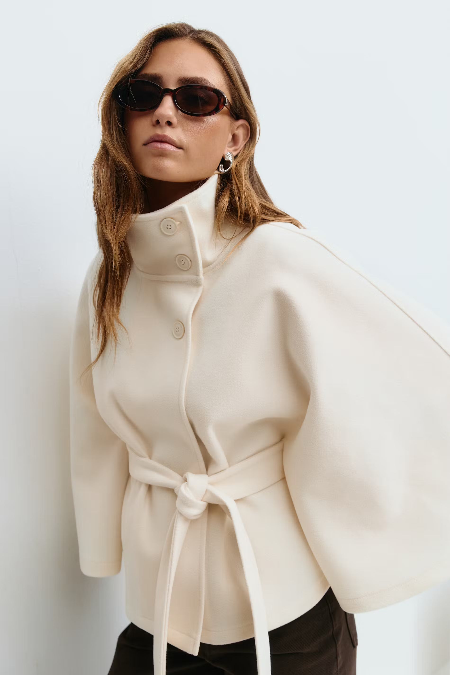 VIDAL BORDEAUX | MANTEAU CAPE À CEINTURE POUR FEMMES