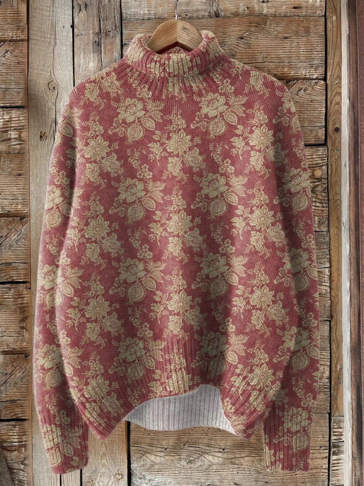 Constance | Pull Col Roulé Floral