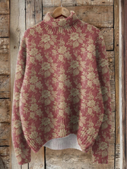 Constance | Pull Col Roulé Floral