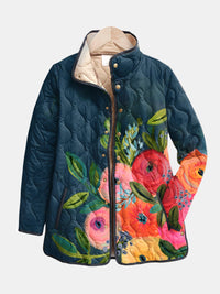 Amaya | Veste Matelassée Imprimé Floral Vintage