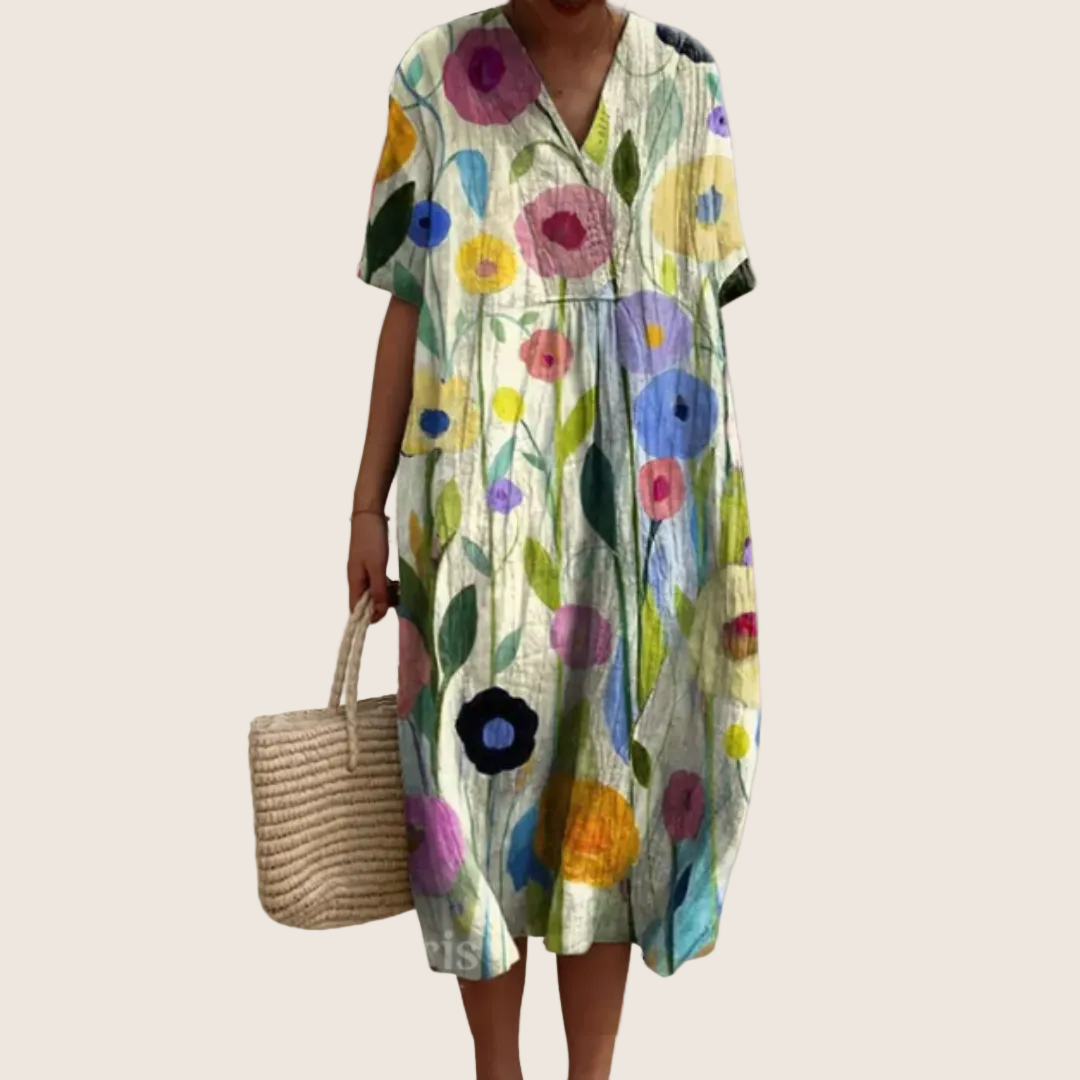 VIDAL BORDEAUX | ROBE D'ÉTÉ FLORALE POUR FEMMES