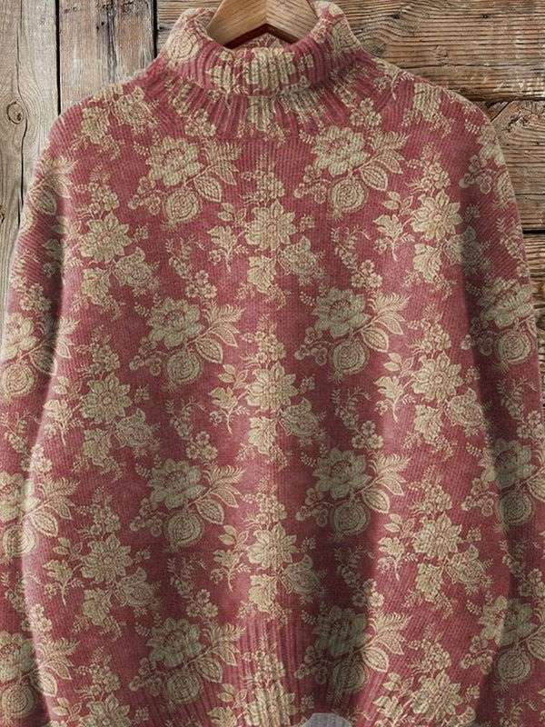 Constance | Pull Col Roulé Floral