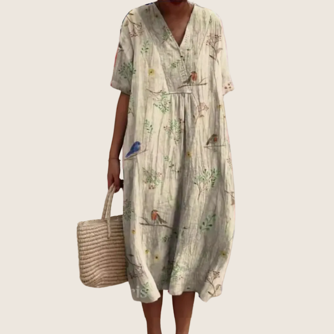 VIDAL BORDEAUX | ROBE D'ÉTÉ FLORALE POUR FEMMES