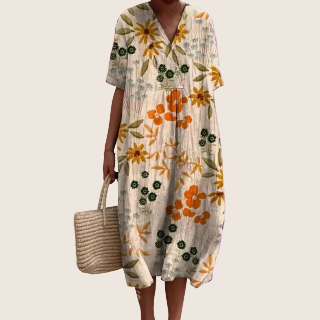 VIDAL BORDEAUX | ROBE D'ÉTÉ FLORALE POUR FEMMES