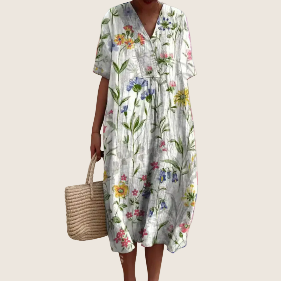 VIDAL BORDEAUX | ROBE D'ÉTÉ FLORALE POUR FEMMES