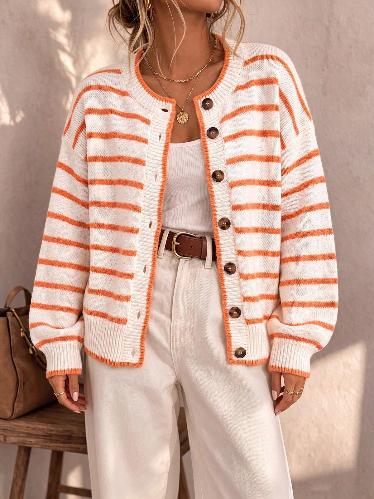 Mabel | Cardigan Tricot Rayé