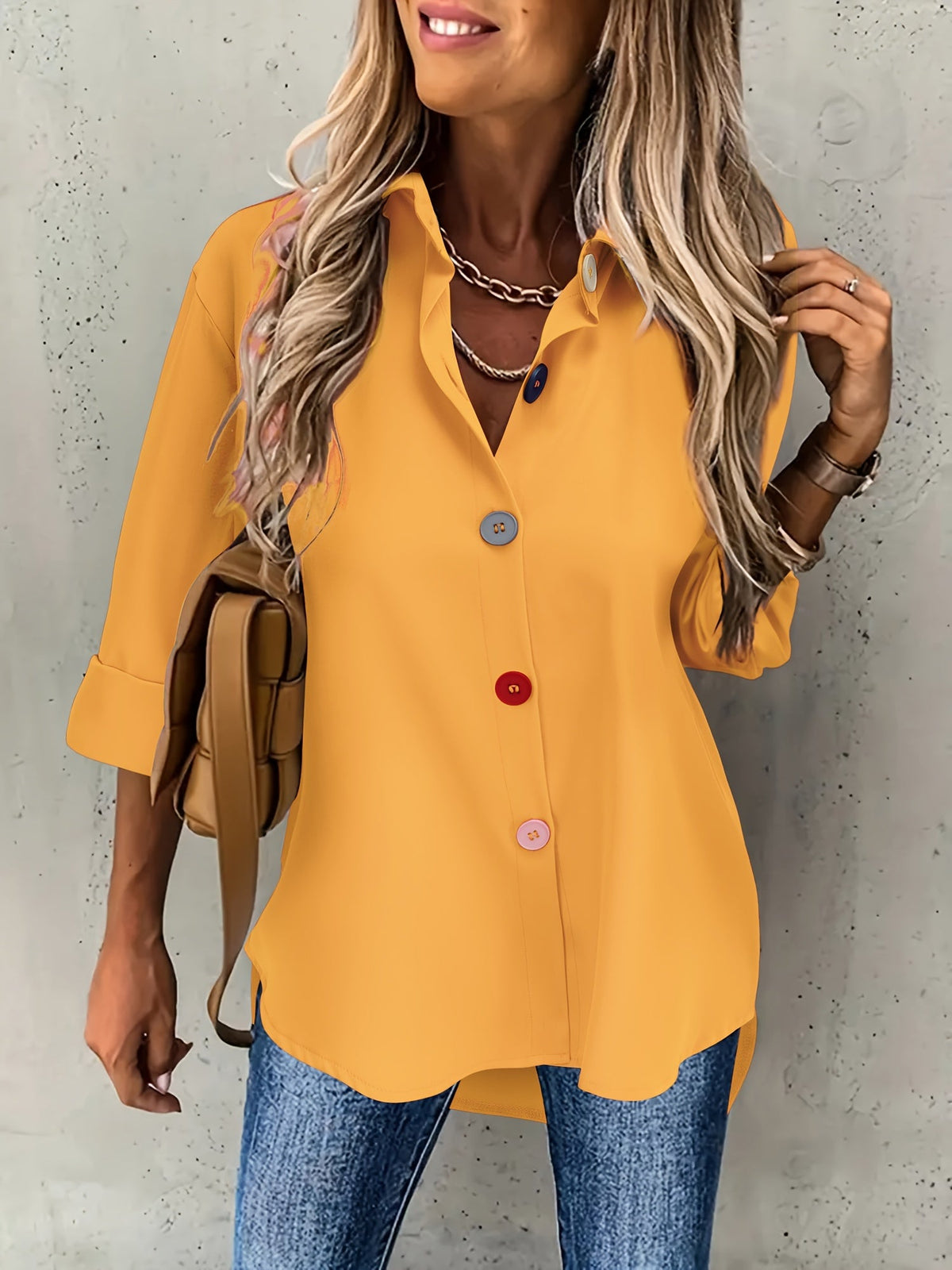VIDAL BORDEAUX | CHIC BLOUSE À BOUTONS POUR FEMMES