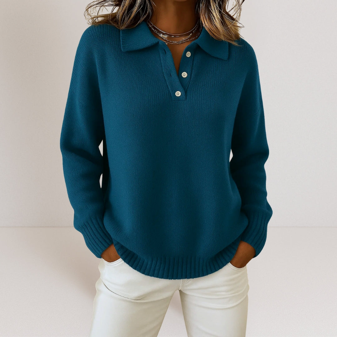 VIDAL BORDEAUX | PULL EN MAILLE À COL POUR FEMME