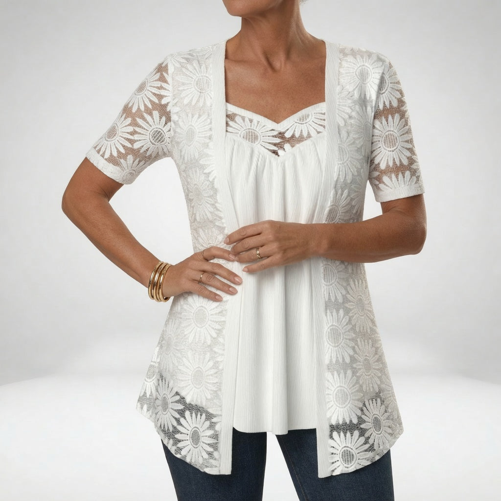 VIDAL BORDEAUX | BLOUSE À DENTELLE POUR FEMMES