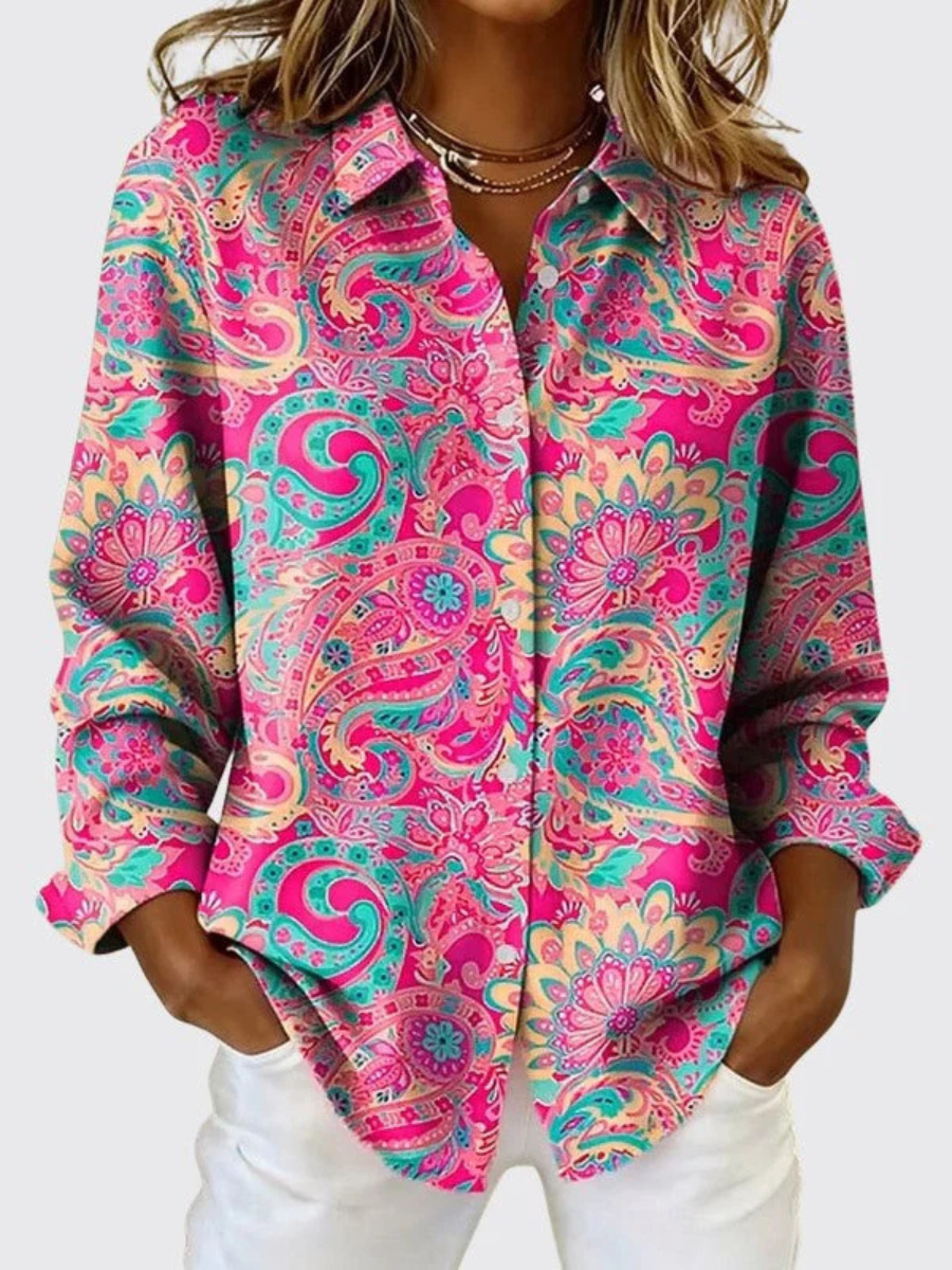 VIDAL BORDEAUX | BLOUSE À IMPRIMÉ PAISLEY POUR FEMMES