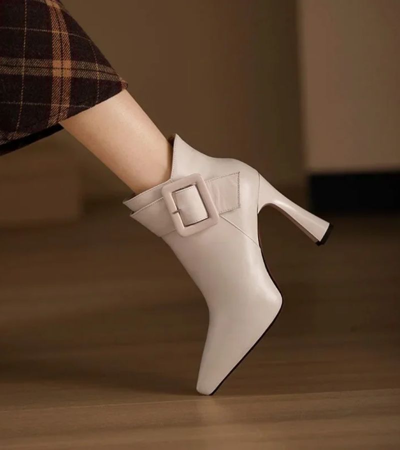 MOREAU LYON | BOTTINES À TALON ET BOUCLE POUR FEMMES