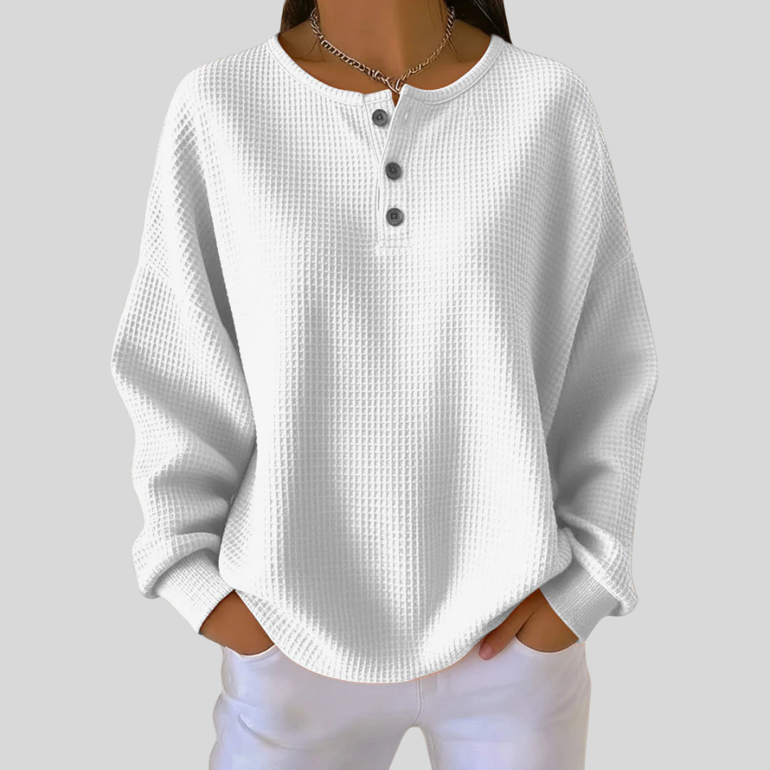 Nessa™ | Sweat-shirt Henley Décontracté