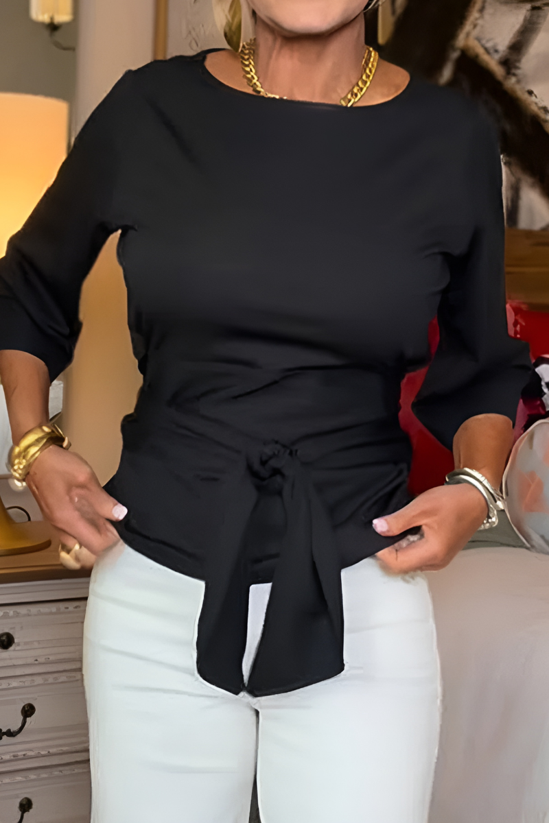 VIDAL BORDEAUX | TOP À NOEUD À LA TAILLE POUR FEMMES
