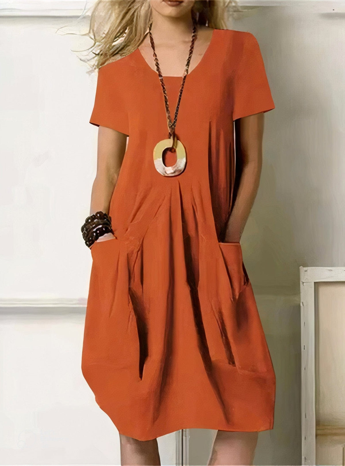 VIDAL BORDEAUX | ROBE MIDI FLUIDE POUR FEMMES