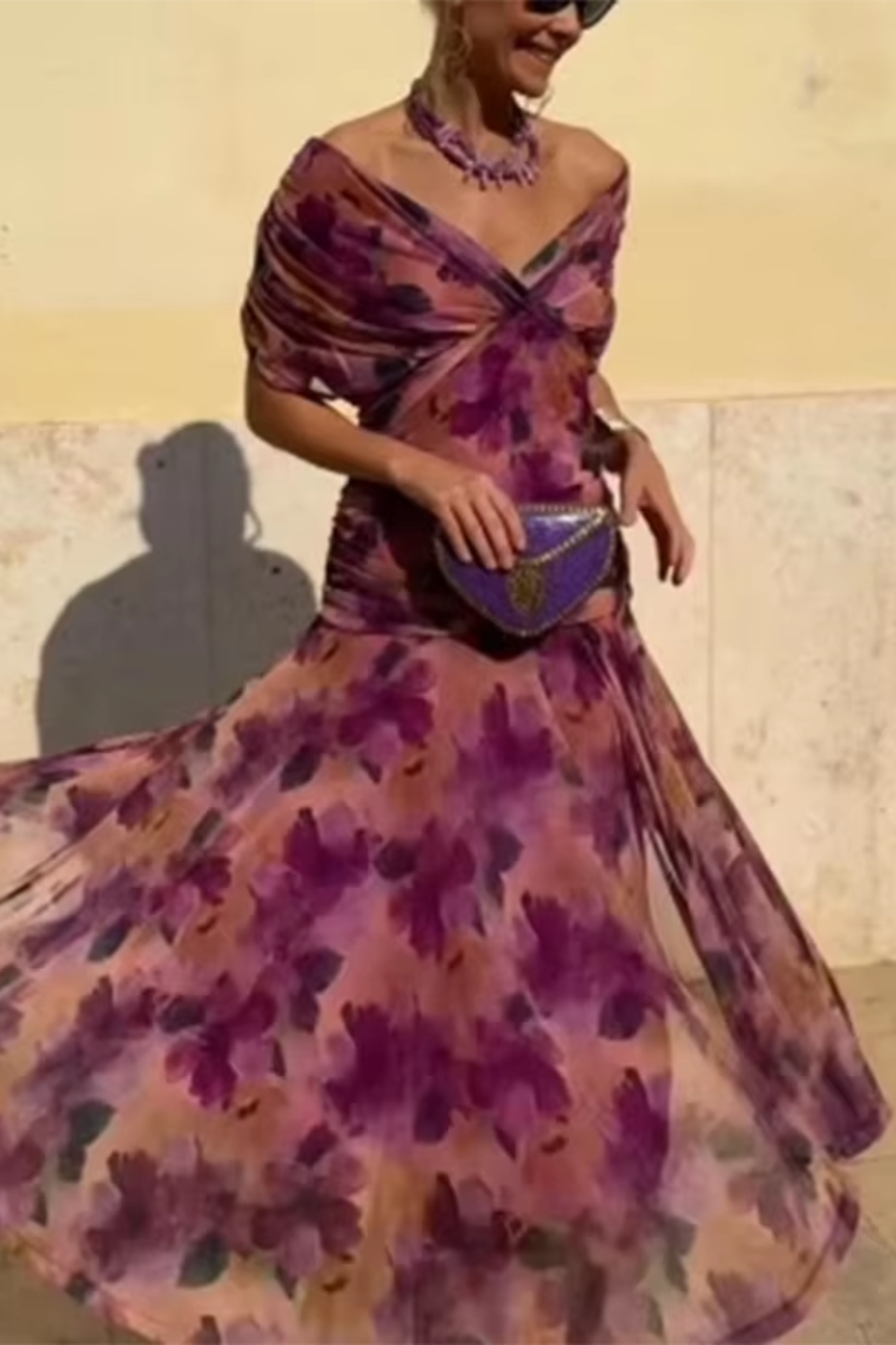 VIDAL BORDEAUX | ROBE MAXI FLUIDE POUR FEMME
