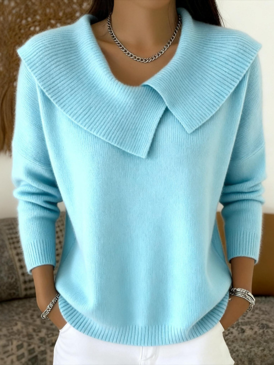 VIDAL BORDEAUX | PULL COL CLASSIQUE POUR FEMME