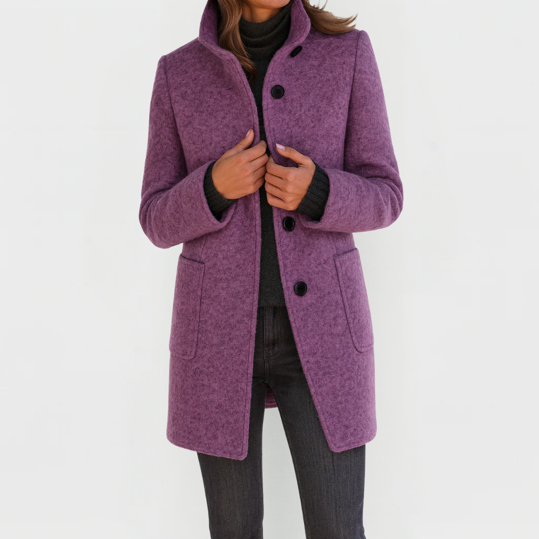 Éléonore | Manteau en laine coupe midi