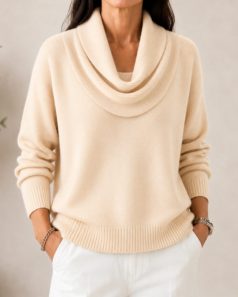Caralina™ | Pull Tricoté Élégant à Col Bénitier