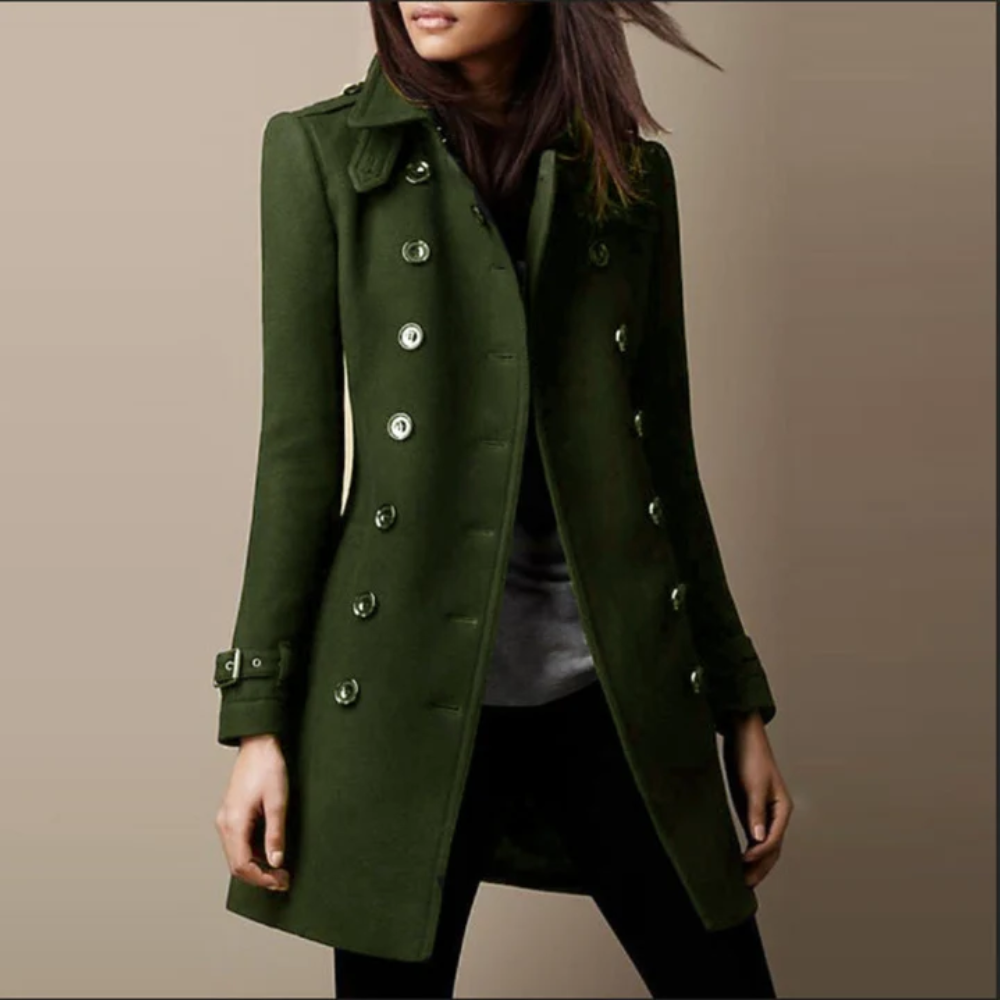 Danielle™ | Manteau Trench Long Élégant à Double Boutonnage
