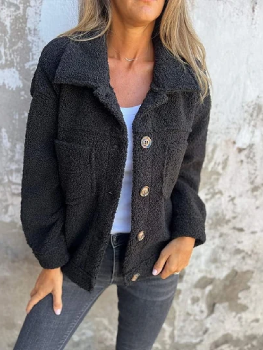 VIDAL BORDEAUX | MANTEAU À BOUTONS TEXTURÉ POUR FEMMES