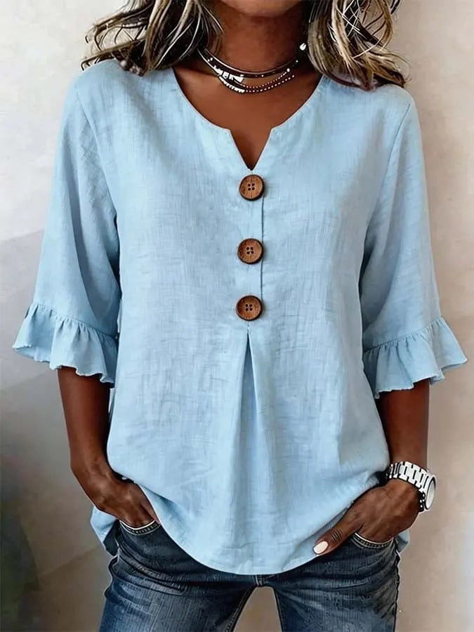 VIDAL BORDEAUX | BLOUSE À VOLANTS ROMANTIQUE POUR FEMMES