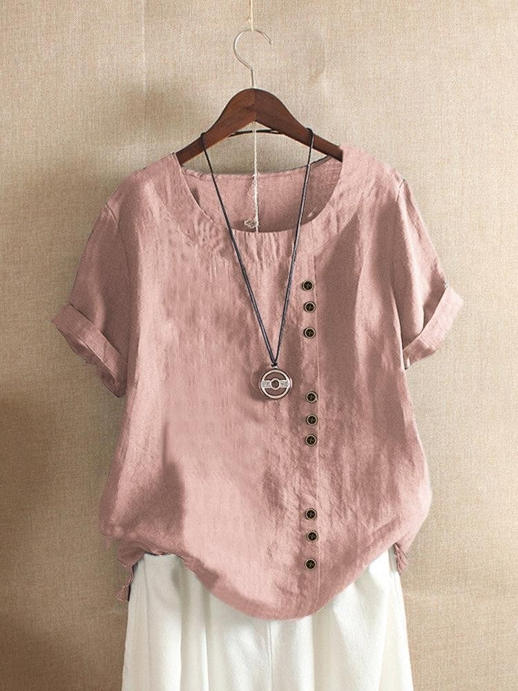 VIDAL BORDEAUX | BLOUSE EN COTON À BOUTONS POUR FEMMES