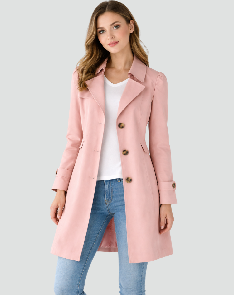 VIDAL BORDEAUX | TRANCHÉE MANTEAU CLASSIQUE À REVERS POUR FEMMES