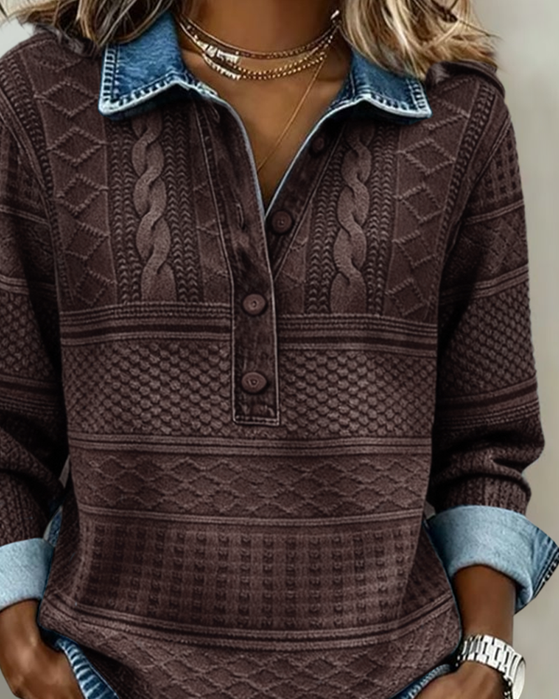 VIDAL BORDEAUX | CHEMISE EFFET DENIM POUR FEMME