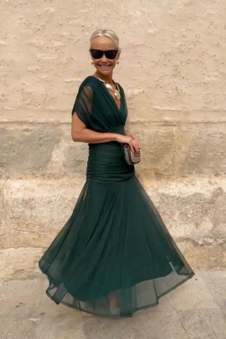 VIDAL BORDEAUX | ROBE MAXI FLUIDE POUR FEMME