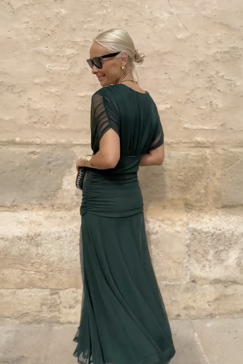 VIDAL BORDEAUX | ROBE MAXI FLUIDE POUR FEMME