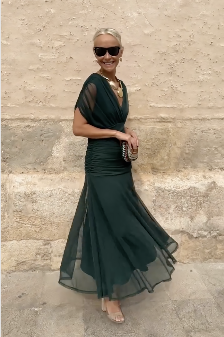VIDAL BORDEAUX | ROBE MAXI FLUIDE POUR FEMME