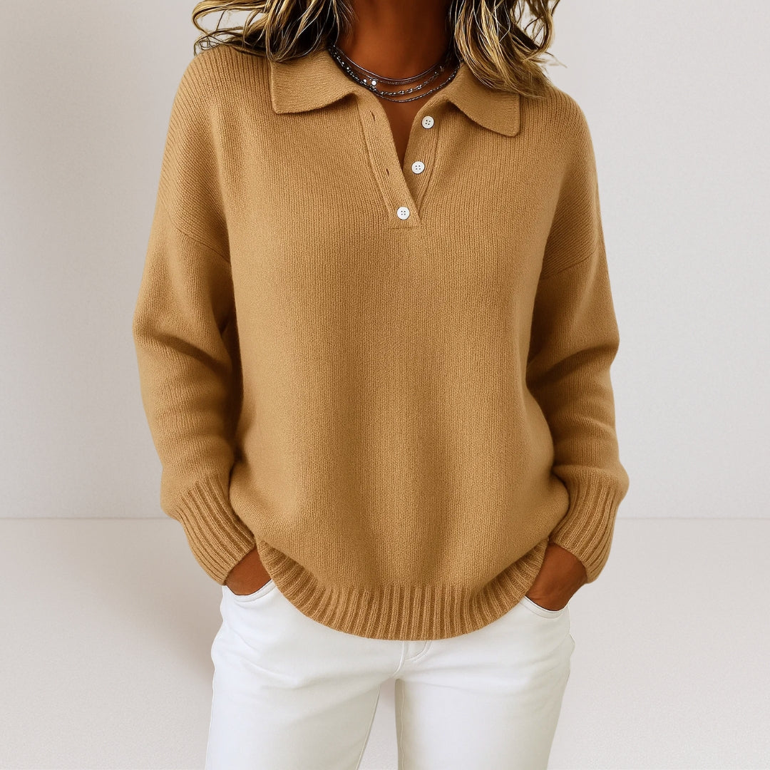 VIDAL BORDEAUX | PULL EN MAILLE À COL POUR FEMME