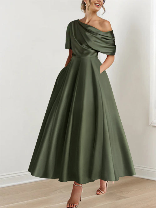 MOREAU LYON | ROBE TRAPÈZE EN SATIN POUR FEMME