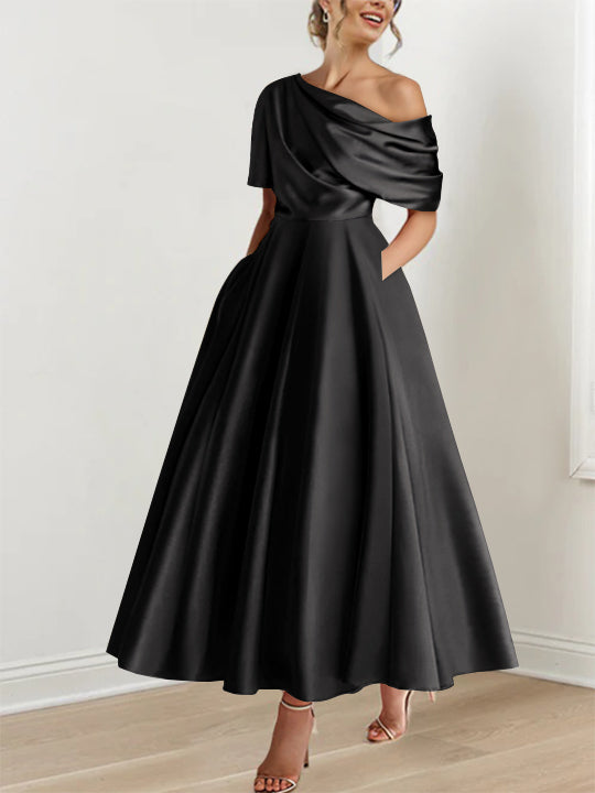 MOREAU LYON | ROBE TRAPÈZE EN SATIN POUR FEMME