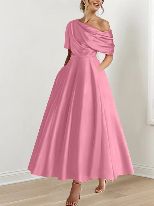 MOREAU LYON | ROBE TRAPÈZE EN SATIN POUR FEMME