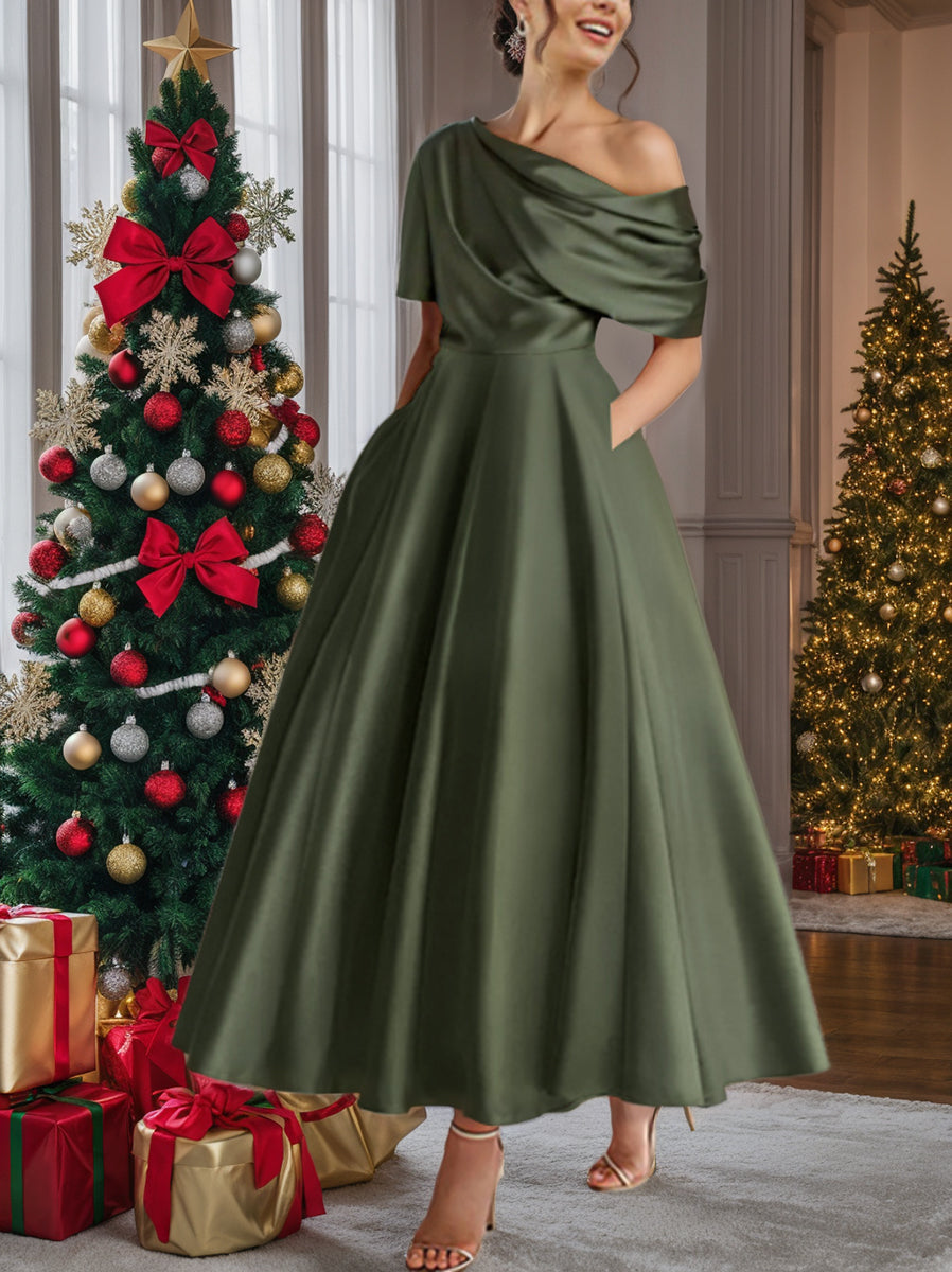 MOREAU LYON | ROBE TRAPÈZE EN SATIN POUR FEMME
