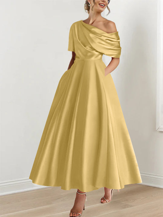 MOREAU LYON | ROBE TRAPÈZE EN SATIN POUR FEMME