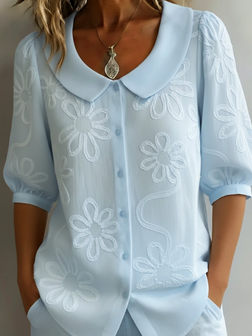 VIDAL BORDEAUX | BLOUSE FLORALE POUR FEMMES